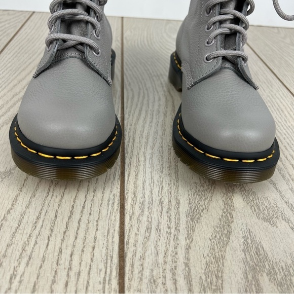 Dr. Marten's 1460 Pascal Virginia Leather Boots L6/EUR37 Zinc Grey $170 - Picture 4 of 10